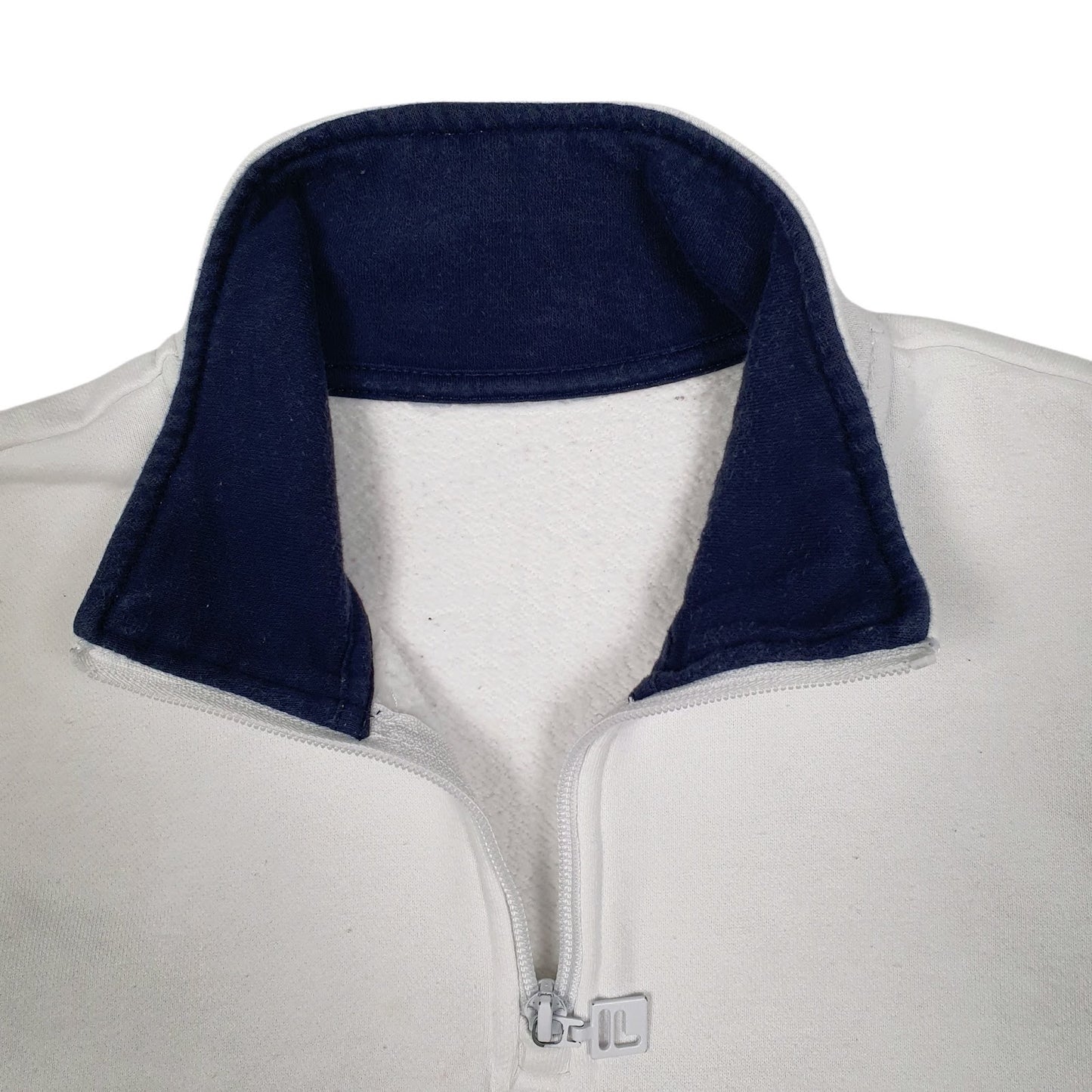 Womens White Fila  Quarter Zip Jumper