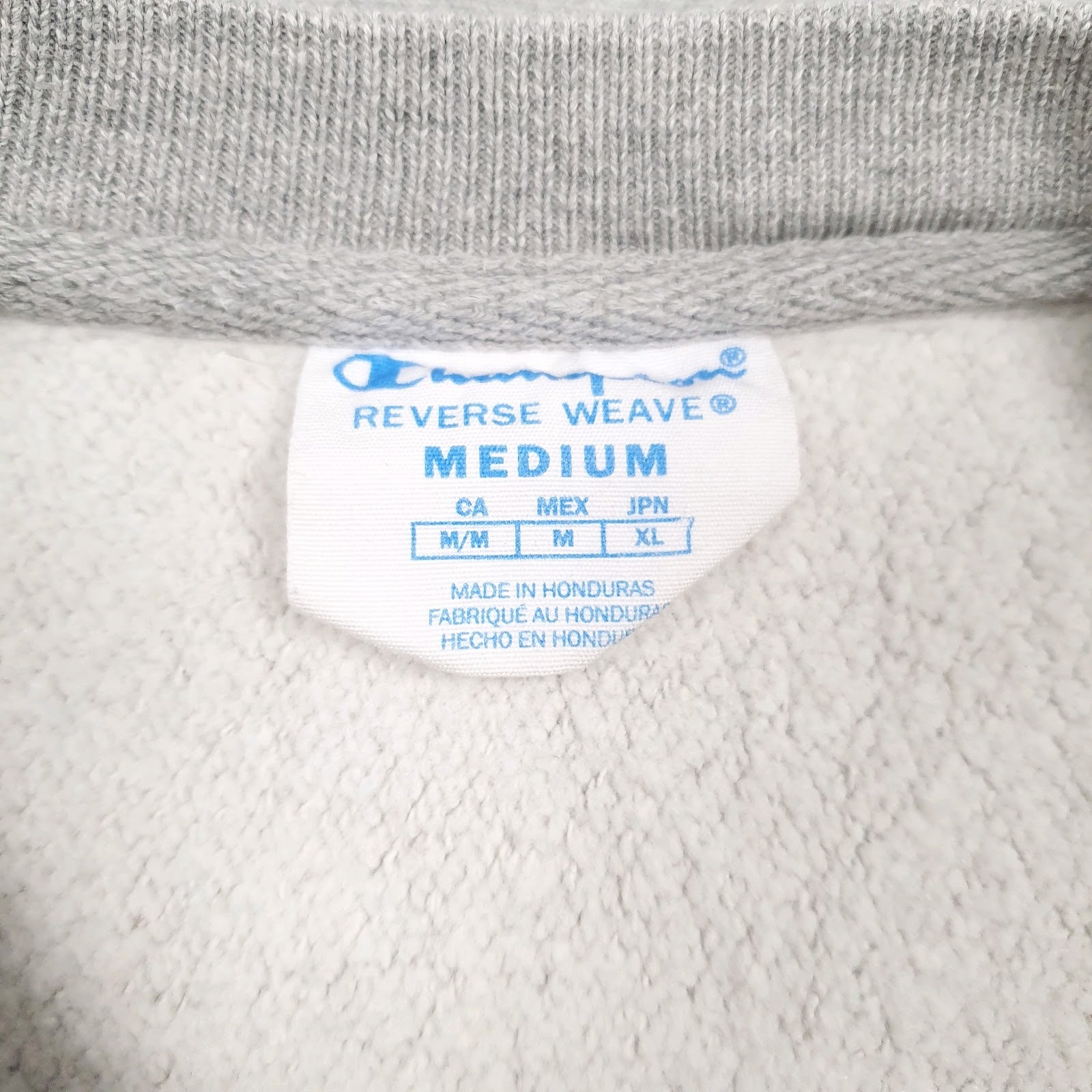 Mens Grey Champion Reverse Weave Crewneck Jumper