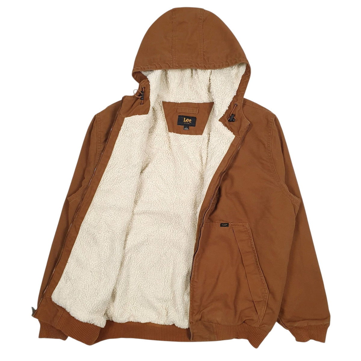 Mens Brown Lee Sherpa Lined  Coat