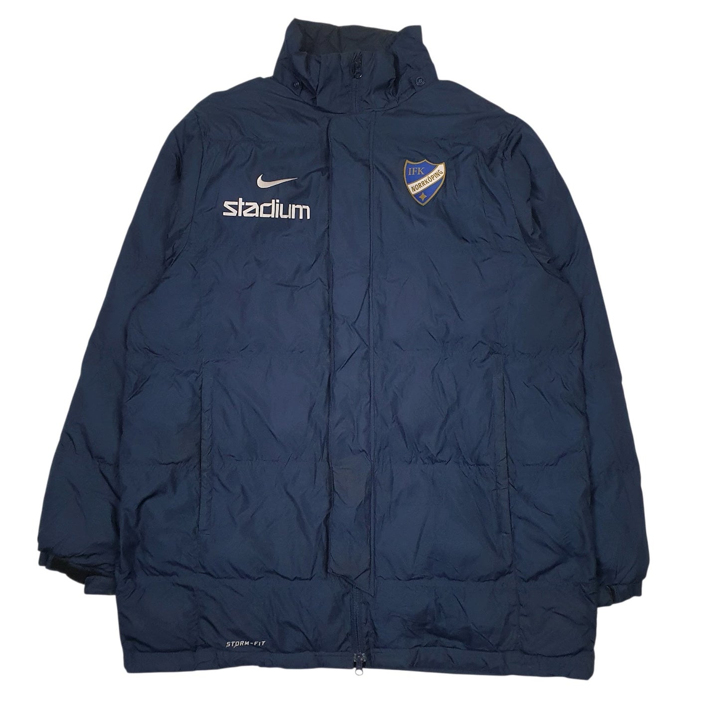Mens Navy Nike Storm-Fit IFK Norrköping Football  Coat