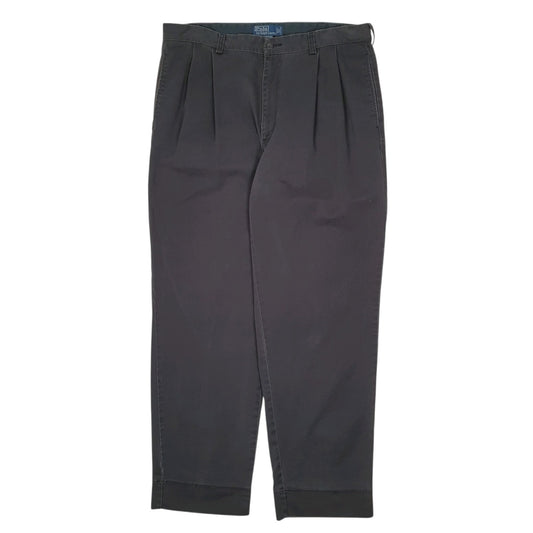 Mens Navy Polo Ralph Lauren Hammond Pant Pleated Vintage 90s Chino Trousers