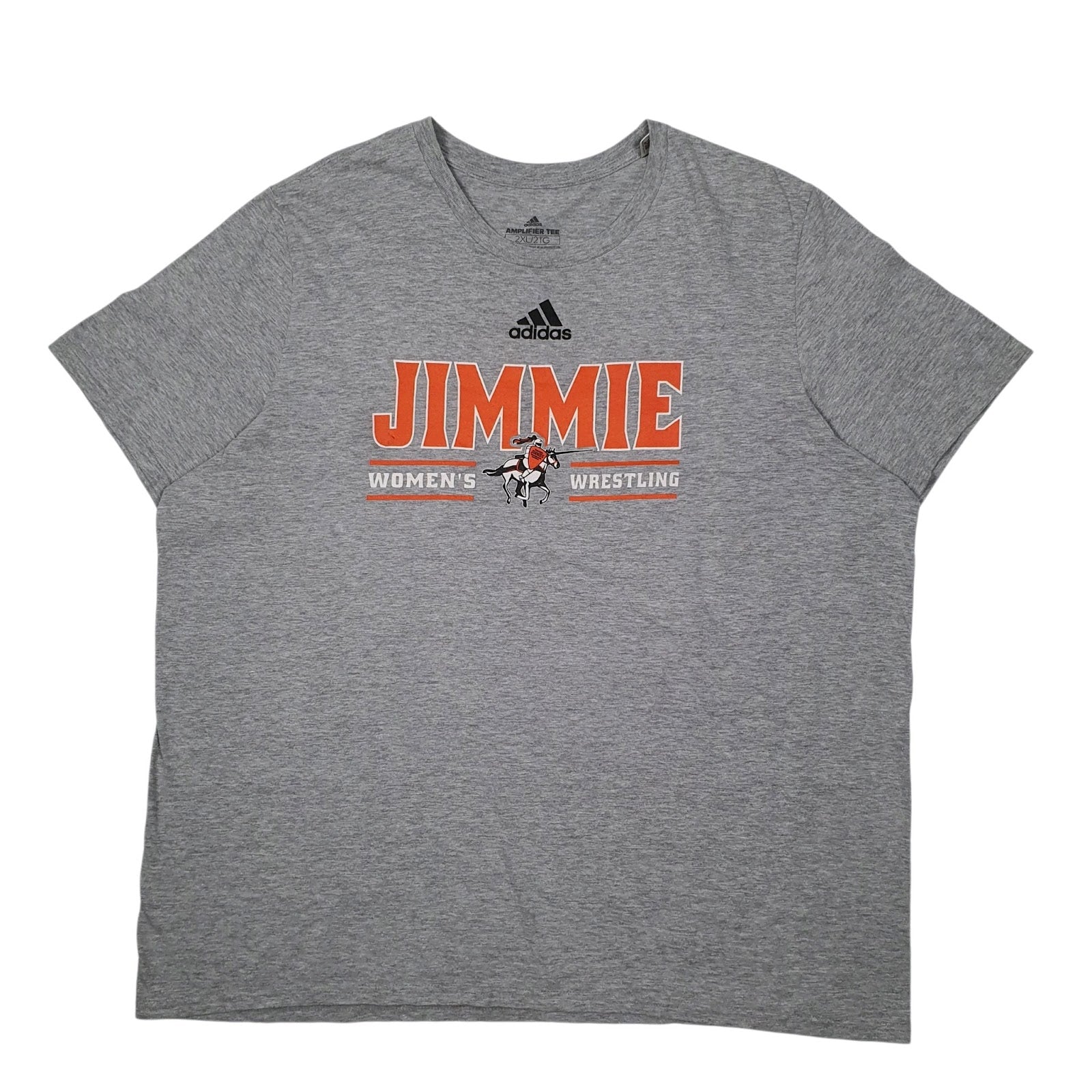 Mens Grey Adidas Jimmie Womens Wrestling Short Sleeve T Shirt