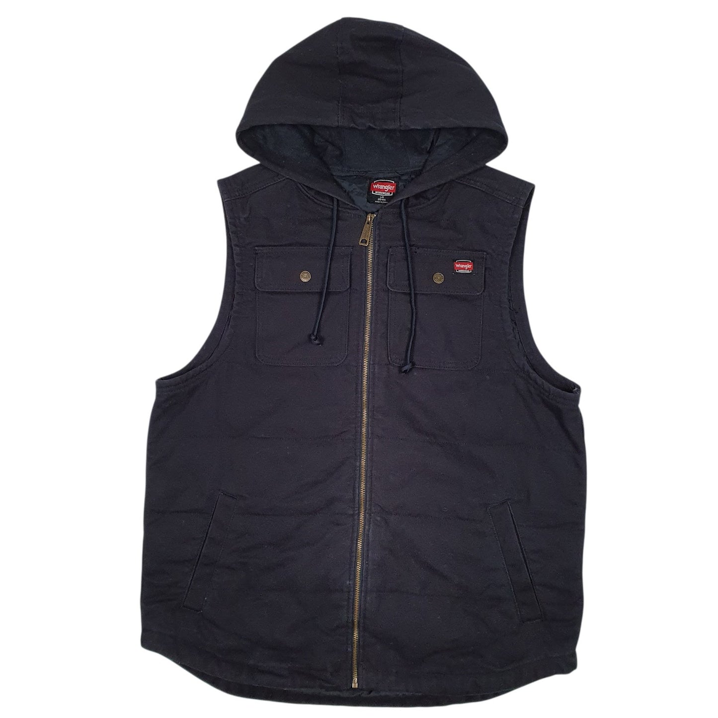 Mens Navy Wrangler Workwear Hoodie  Coat