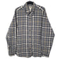 Mens Grey L.L.Bean Flannel Long Sleeve Shirt