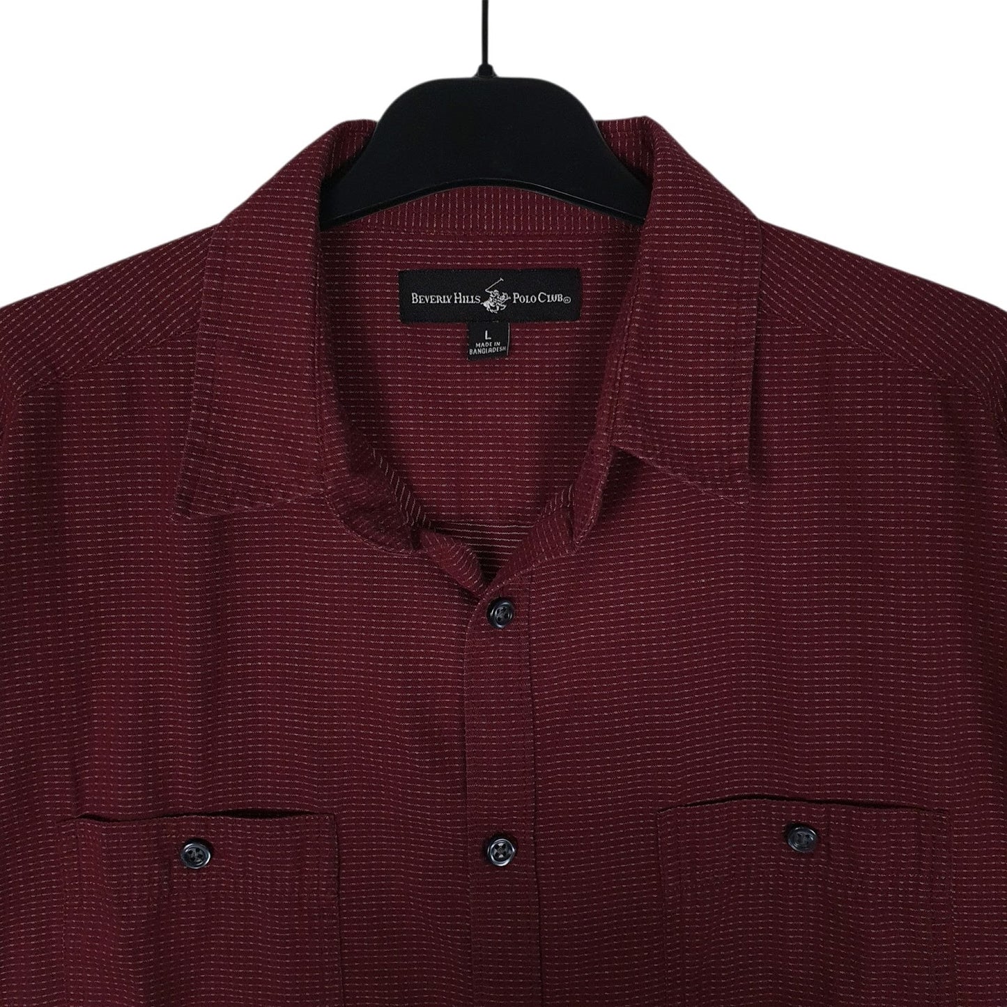 Mens Burgundy Beverly Hills Polo Club   Shirt