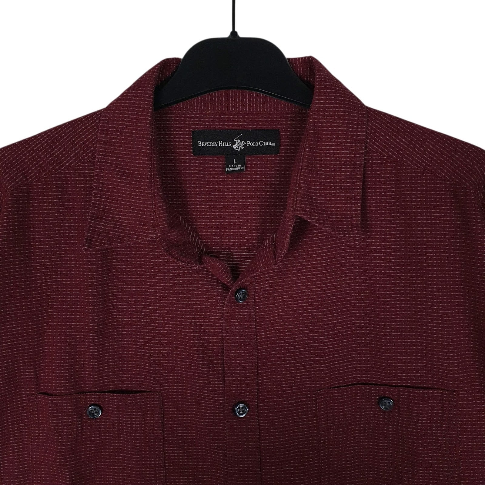 Mens Burgundy Beverly Hills Polo Club   Shirt