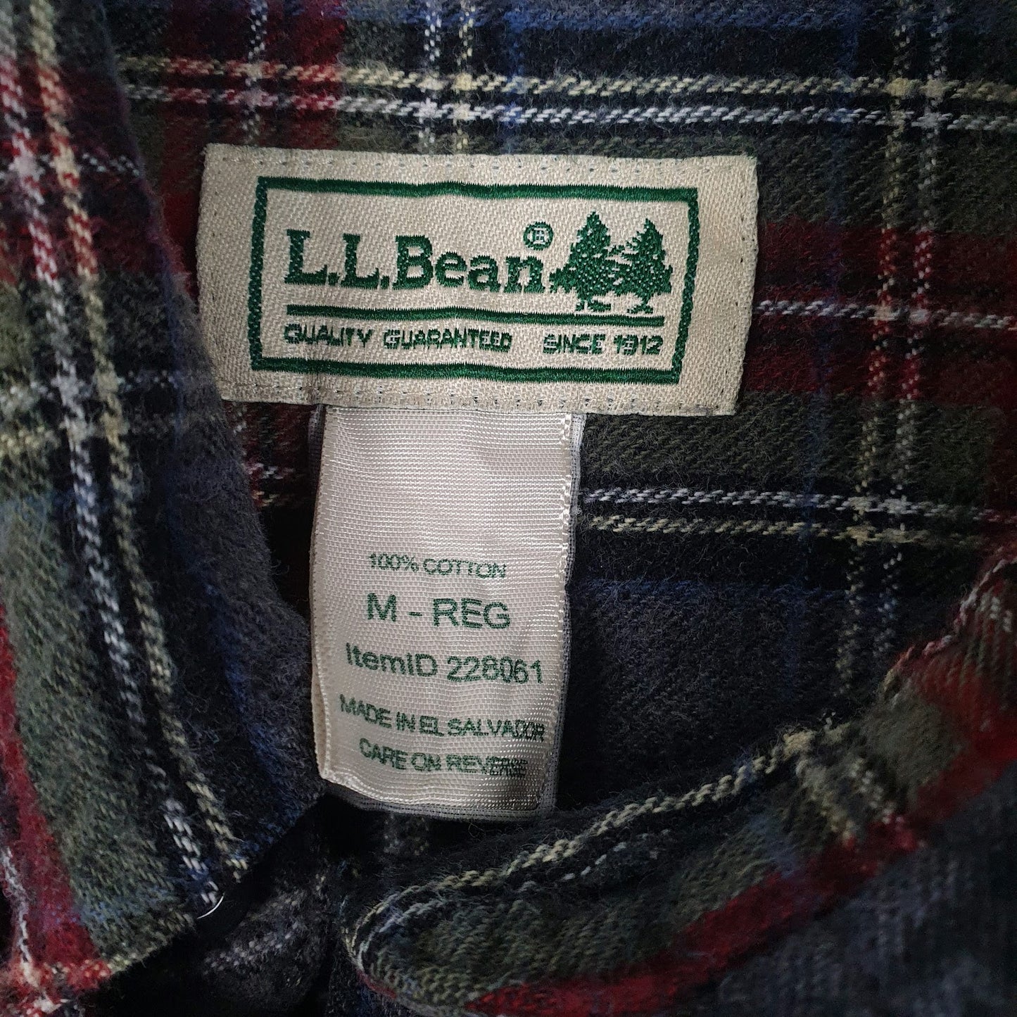 Mens Grey L.L.Bean Flannel  Shirt