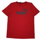 Mens Red Puma Spellout Short Sleeve T Shirt