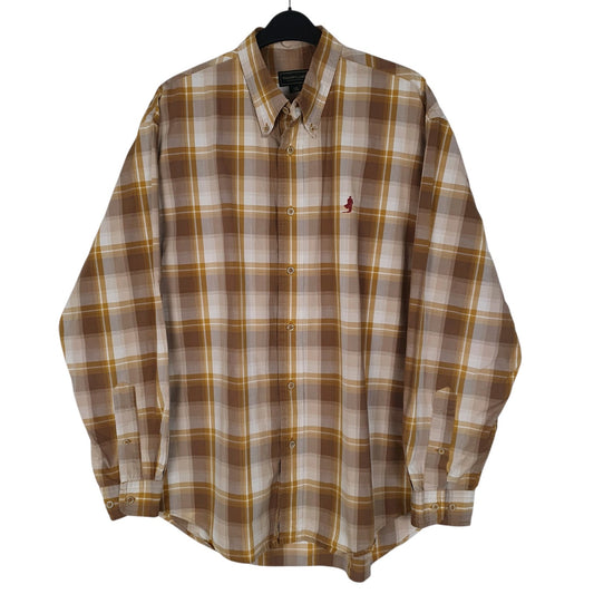 Mens Brown Marlboro Classics  Long Sleeve Shirt