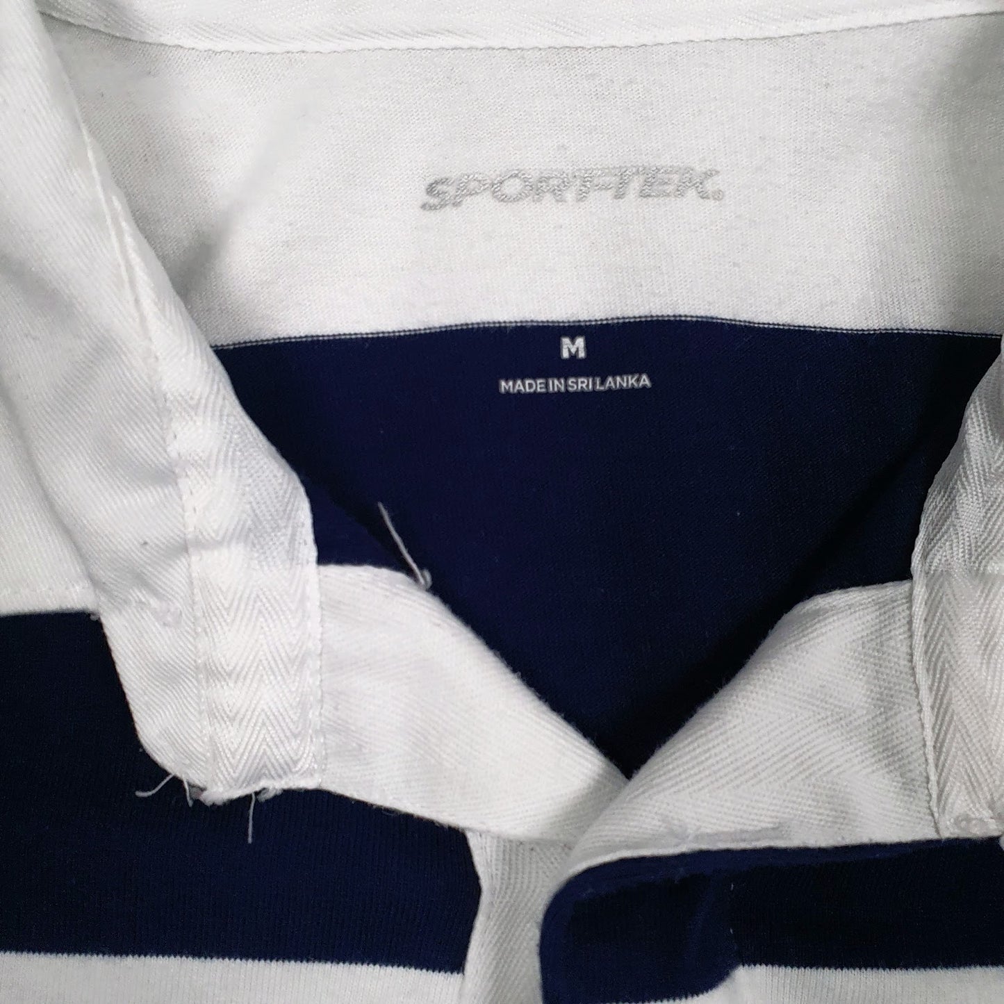 Mens White Sport-Tek Rugby Jerfferson Falcons Crewneck Polo Shirt