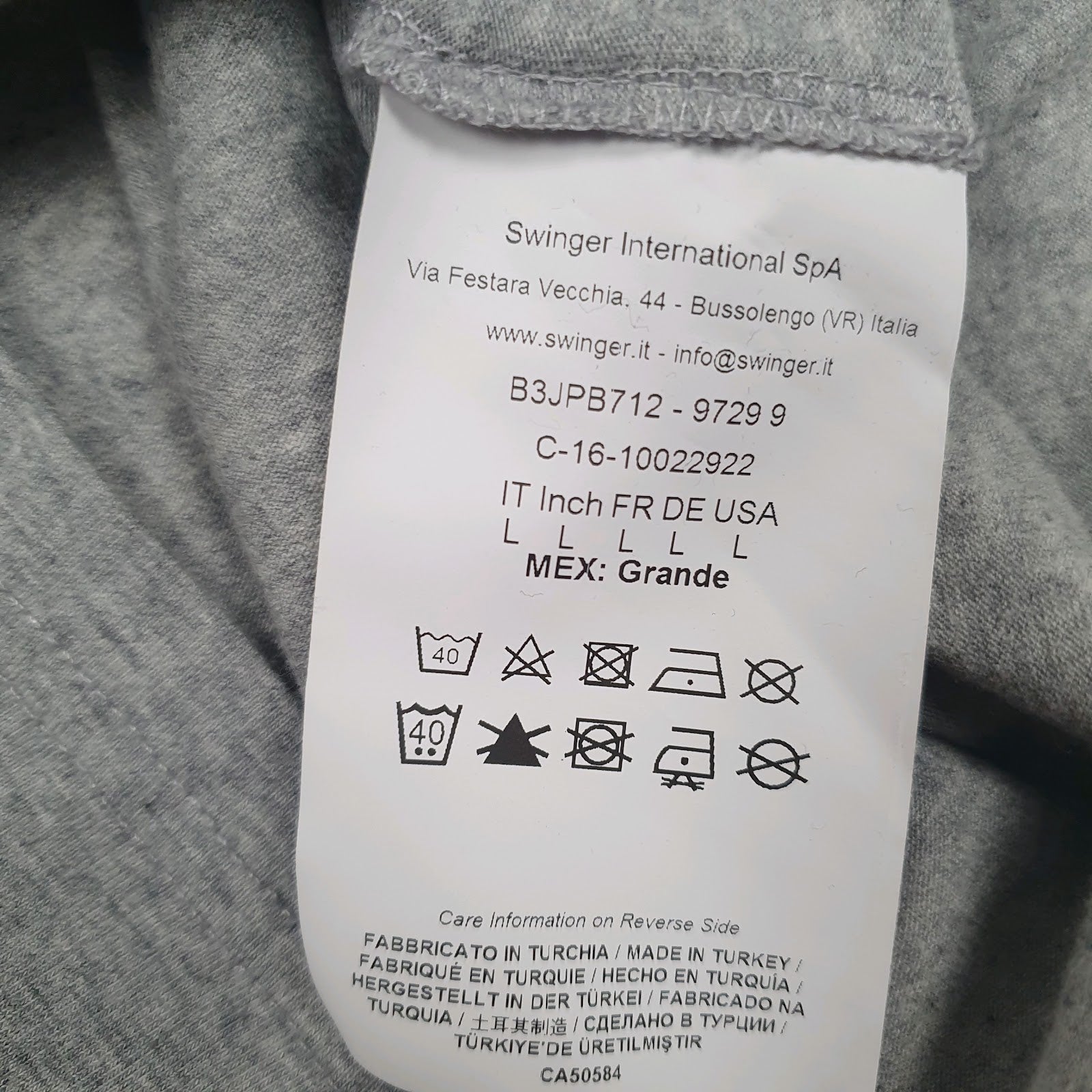 Mens Grey Cavalli   T Shirt