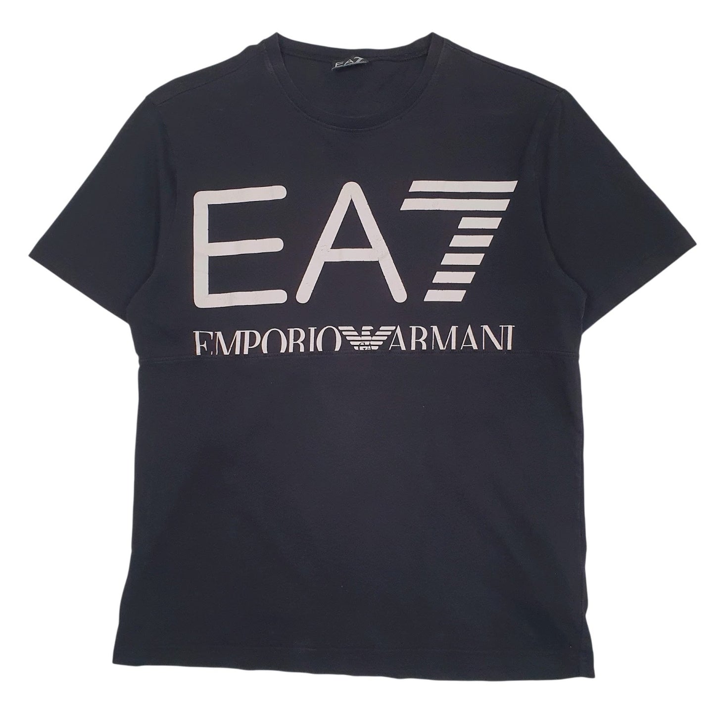 Mens Black Emporio Armani Spellout Short Sleeve T Shirt