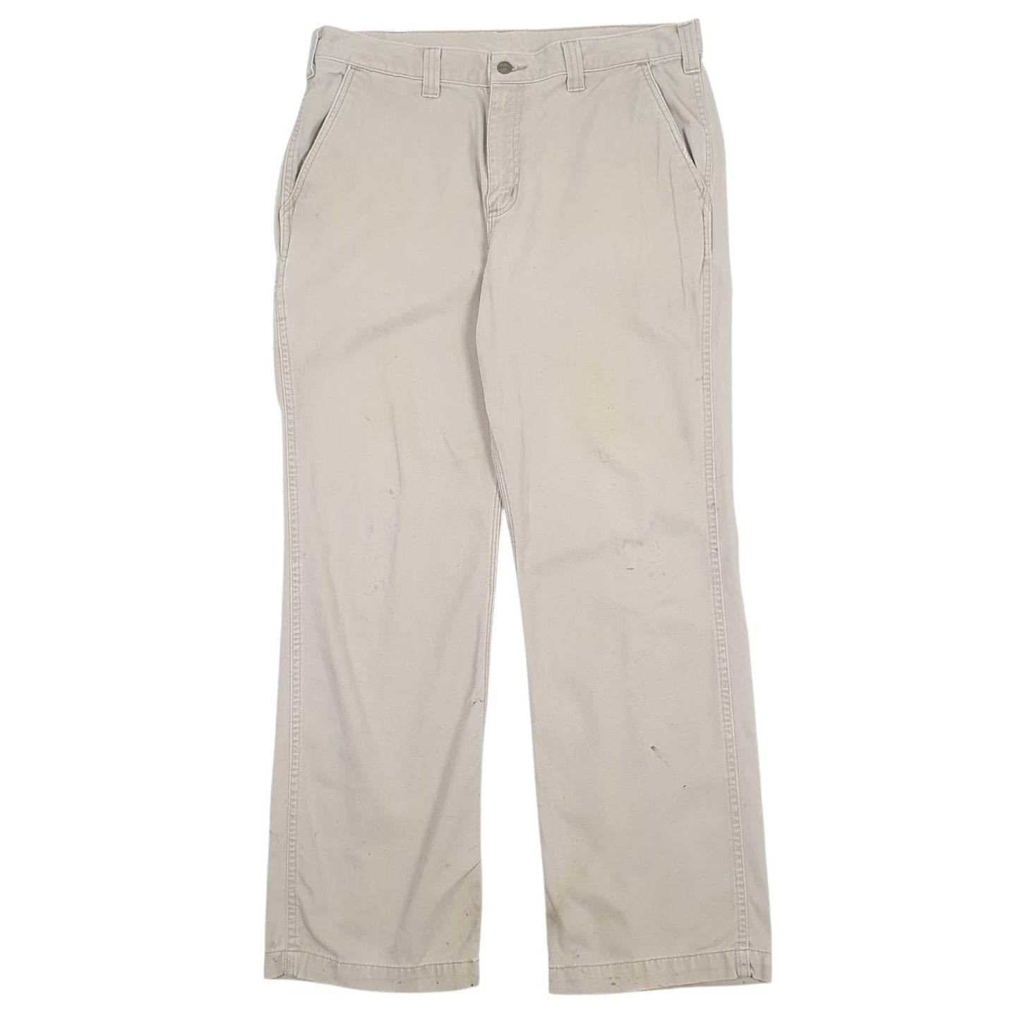 Mens Beige Carhartt Workwear Carpenter Trousers