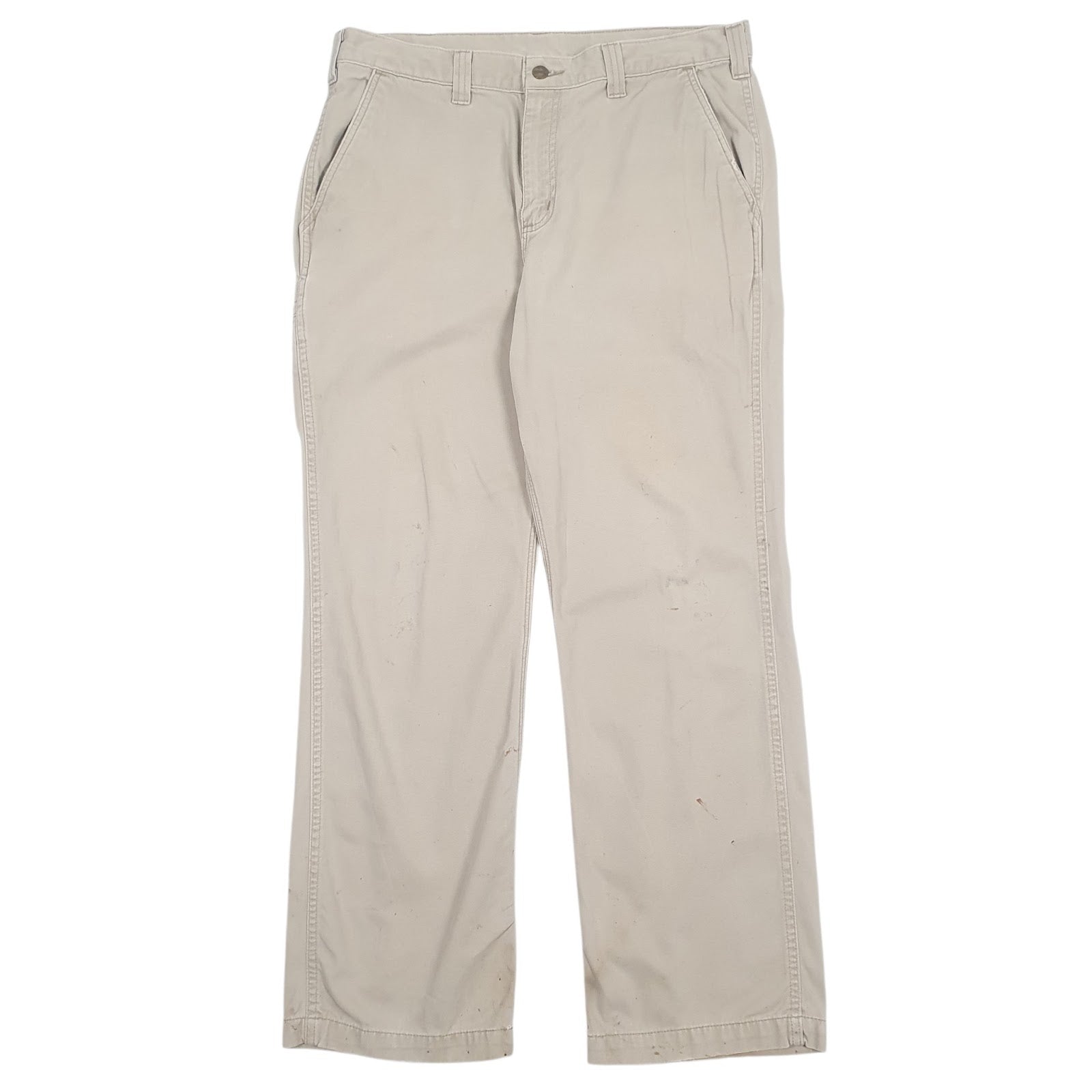 Mens Beige Carhartt Workwear Carpenter Trousers