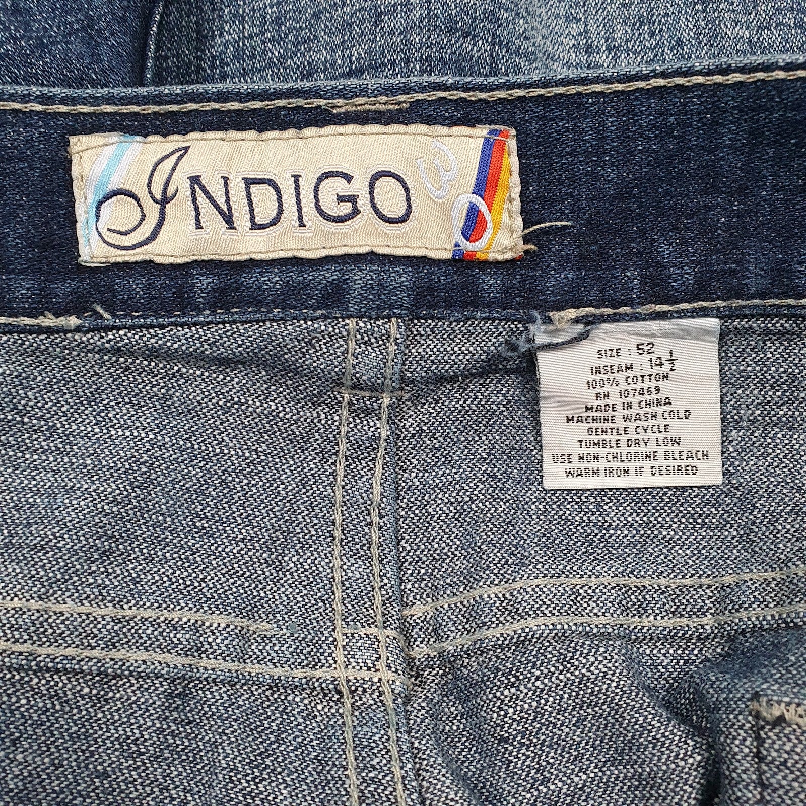 Mens Blue Indigo   Shorts