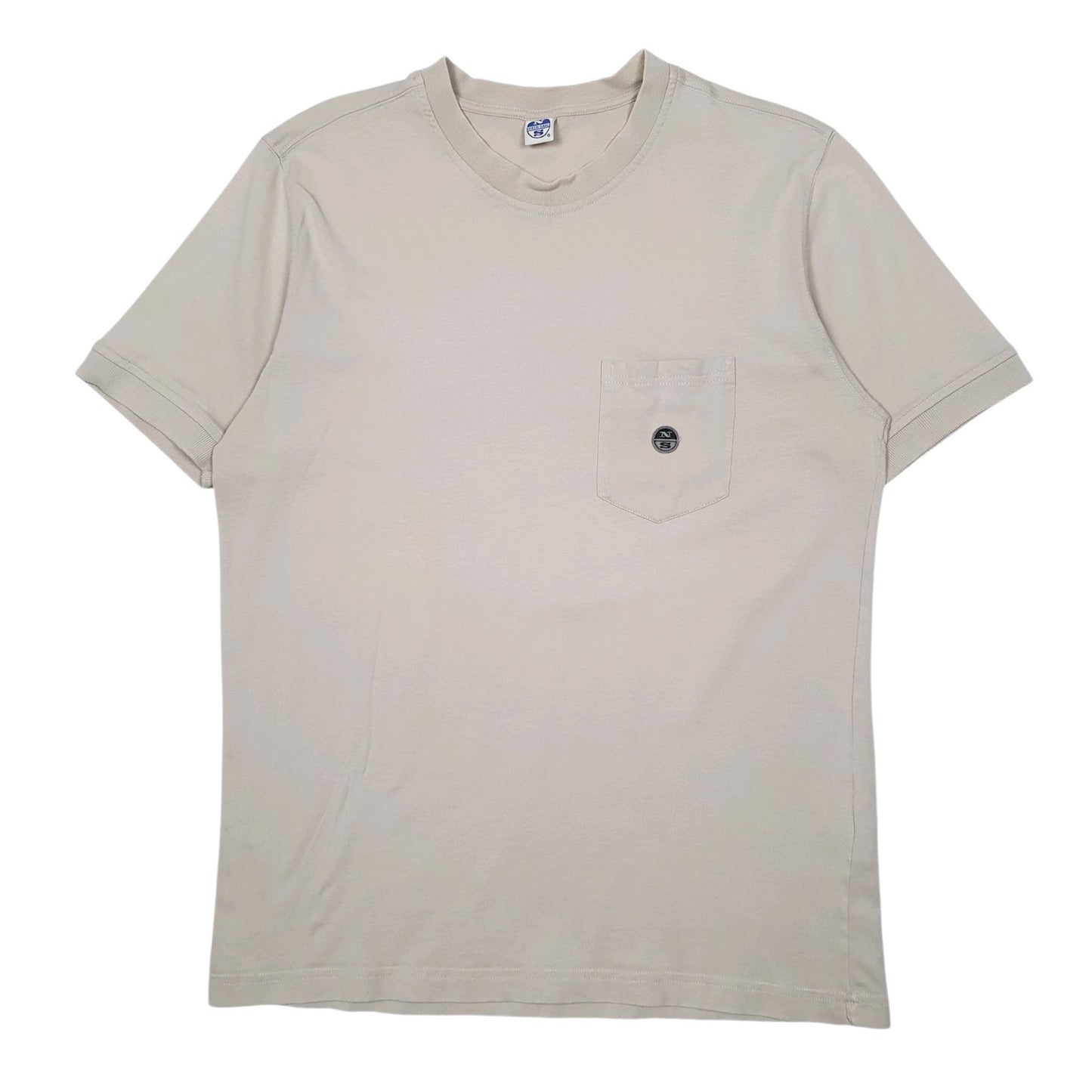 Mens Cream North Sails Sailing Short Sleeve T Shirt