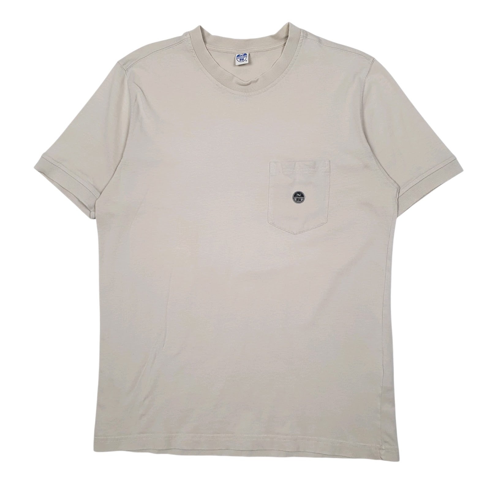 Mens Cream North Sails Sailing Short Sleeve T Shirt