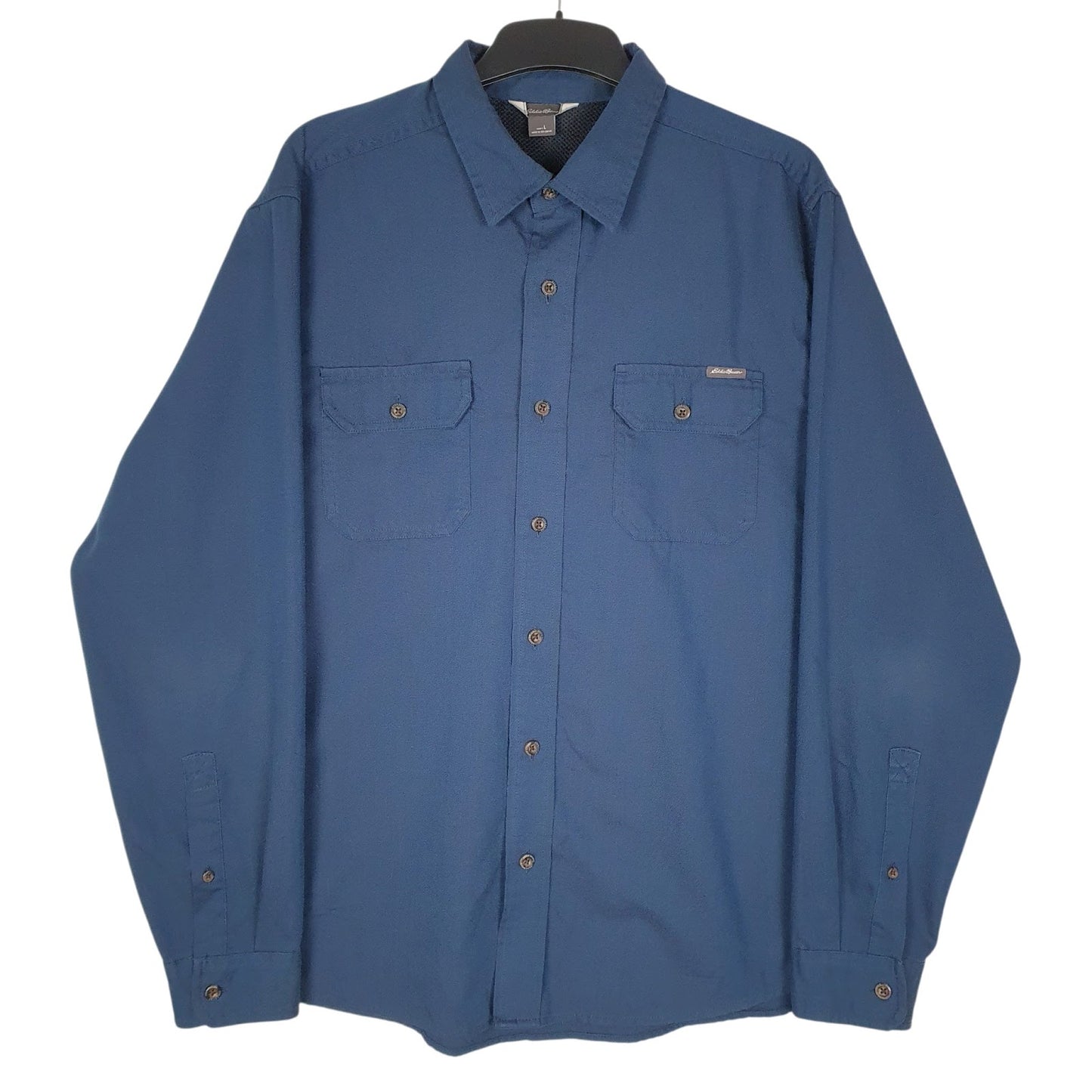 Mens Blue Eddie Bauer  Long Sleeve Shirt