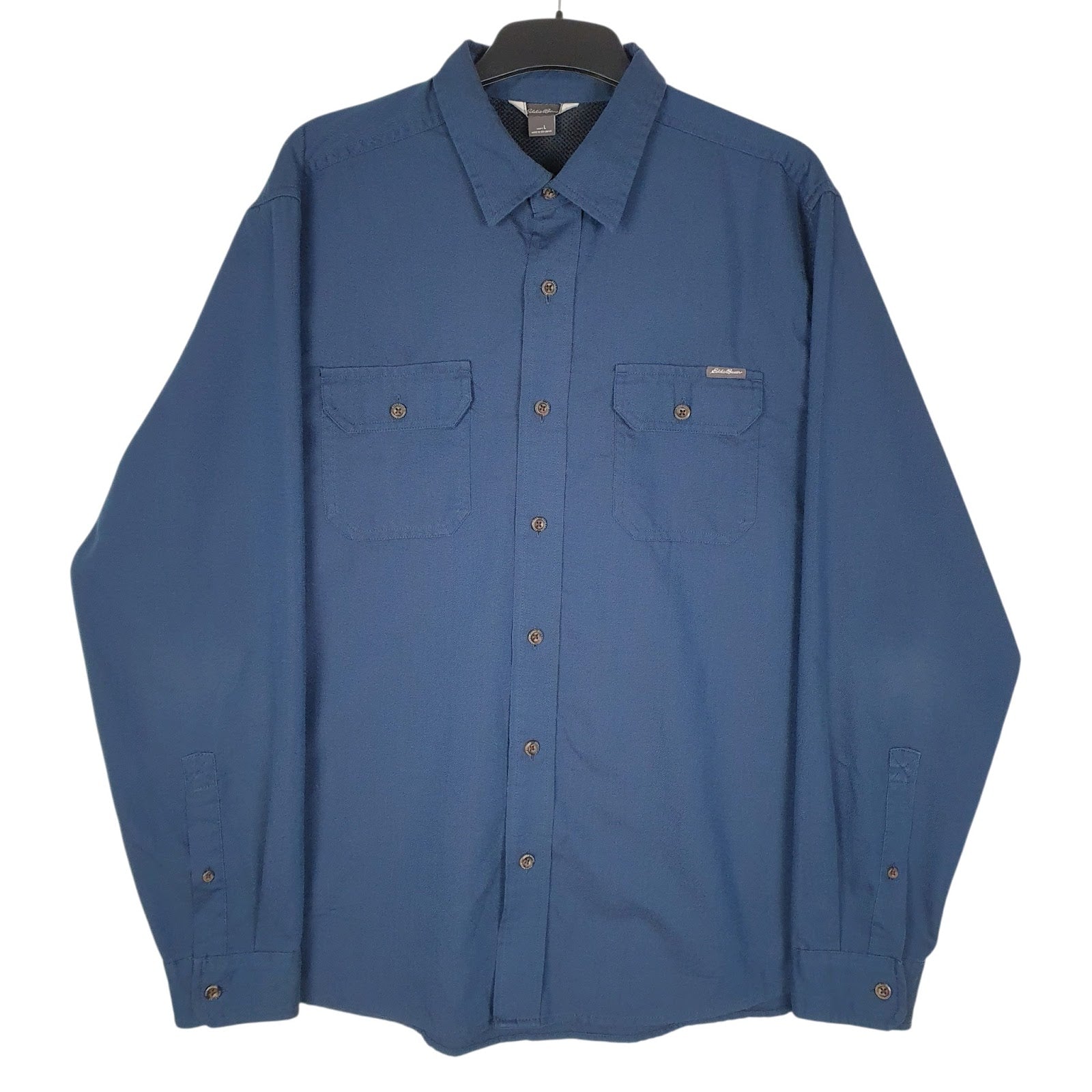 Mens Blue Eddie Bauer  Long Sleeve Shirt