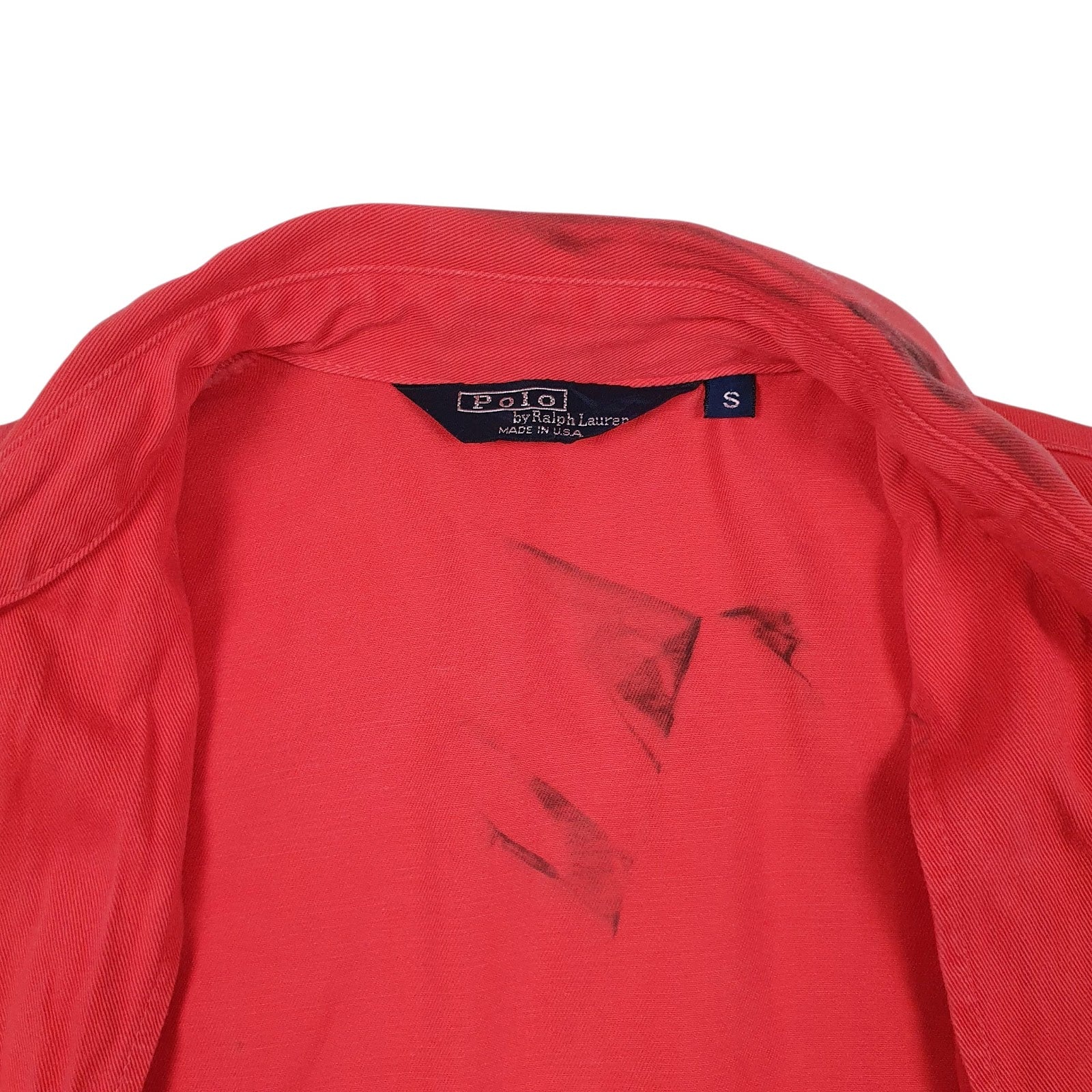 Mens Pink Polo Ralph Lauren Vintage 80s Made In USA Hoodie Coat