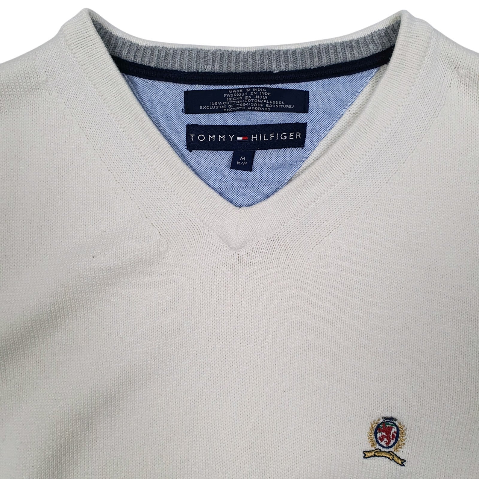 Mens Cream Tommy Hilfiger  Vest Jumper