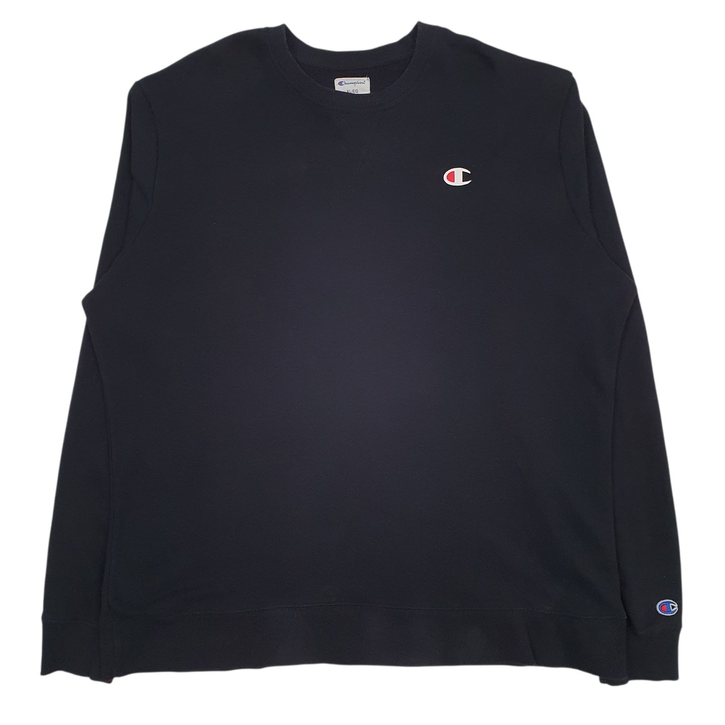 Mens Black Champion  Crewneck Jumper