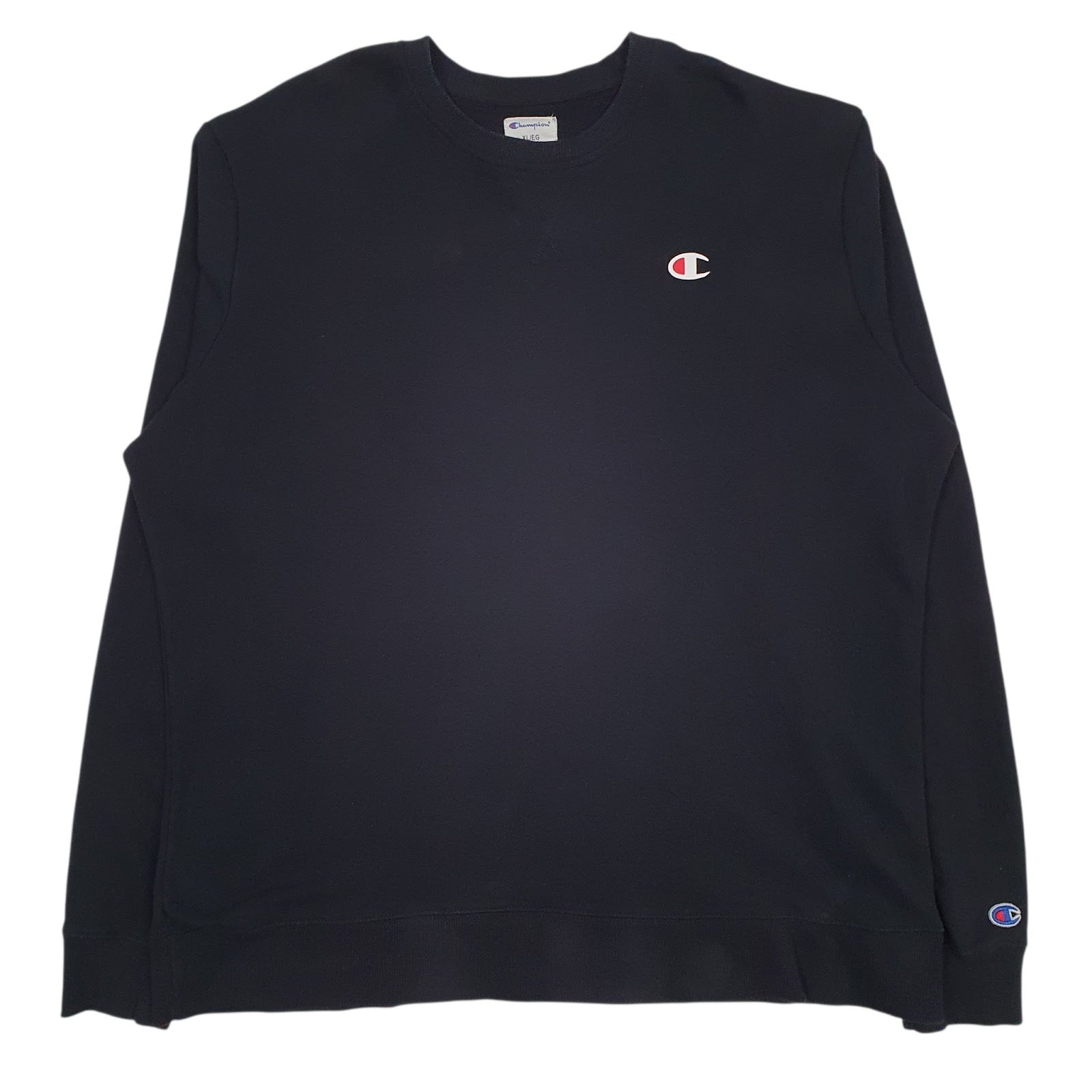 Mens Black Champion  Crewneck Jumper