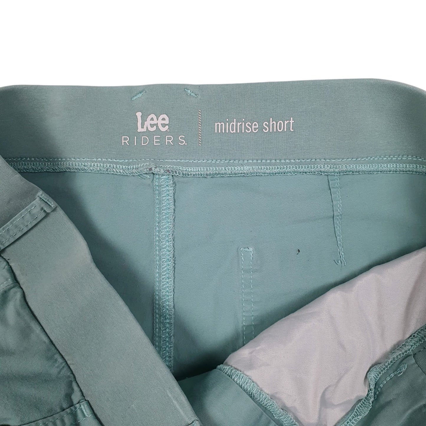 Womens Blue Lee Mid Rise Hoodie Shorts
