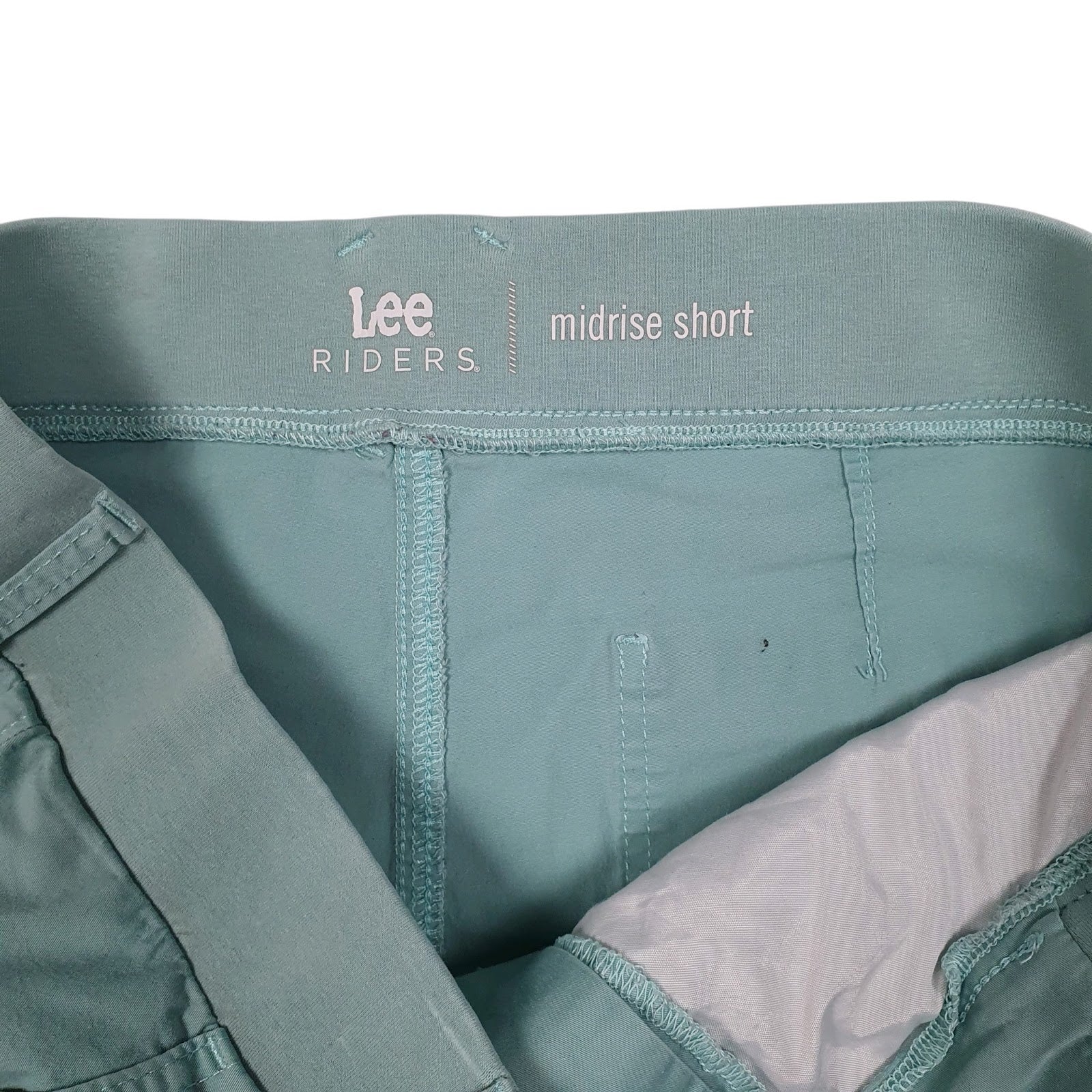 Womens Blue Lee Mid Rise Hoodie Shorts