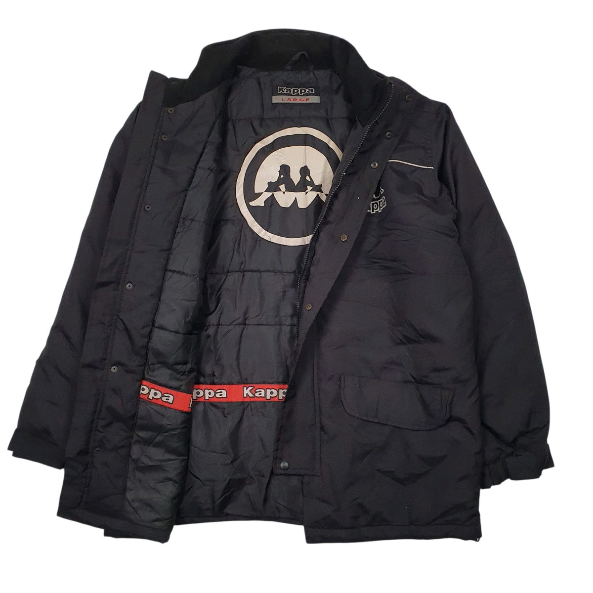 Mens Black Kappa   Coat