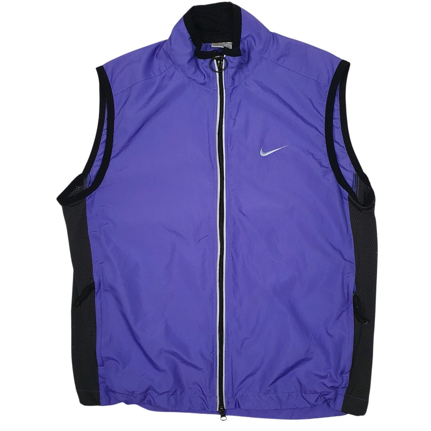 Womens Purple Nike Vintage 90s Vest Bodywarmer Crewneck Coat
