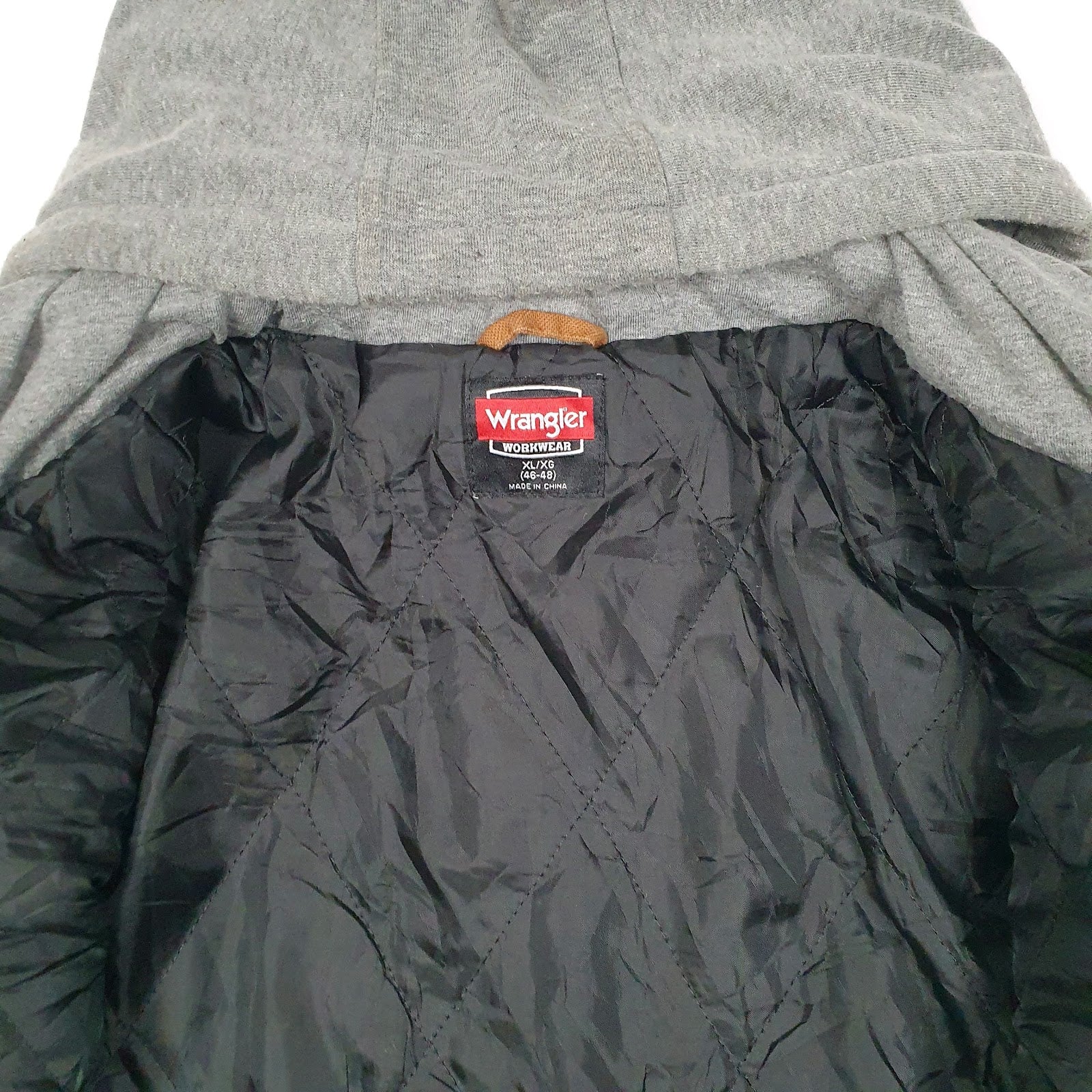 Mens Tan Wrangler Hoodie Chore  Coat