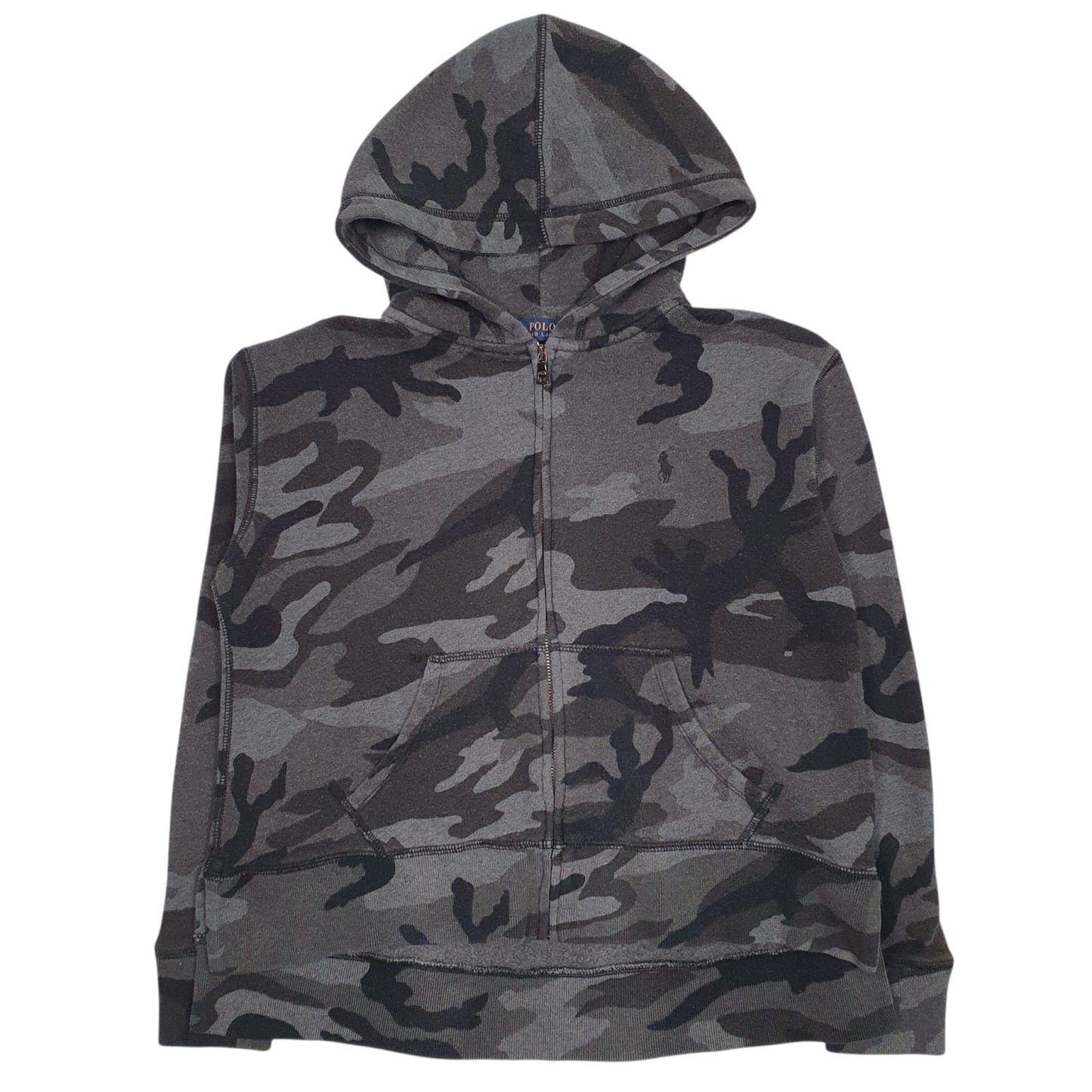 Womens Grey Polo Ralph Lauren Camo Full Zip Jumper
