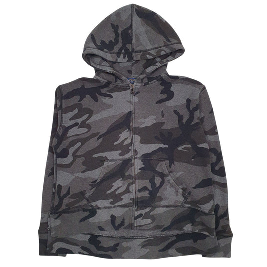 Womens Grey Polo Ralph Lauren Camo Full Zip Jumper