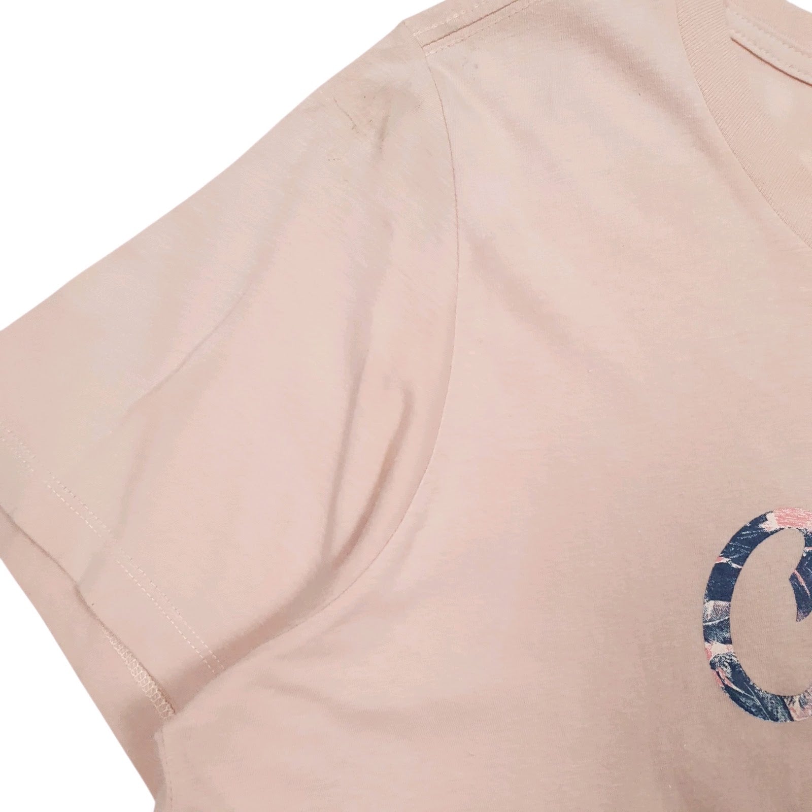 Womens Peach Converse   T Shirt