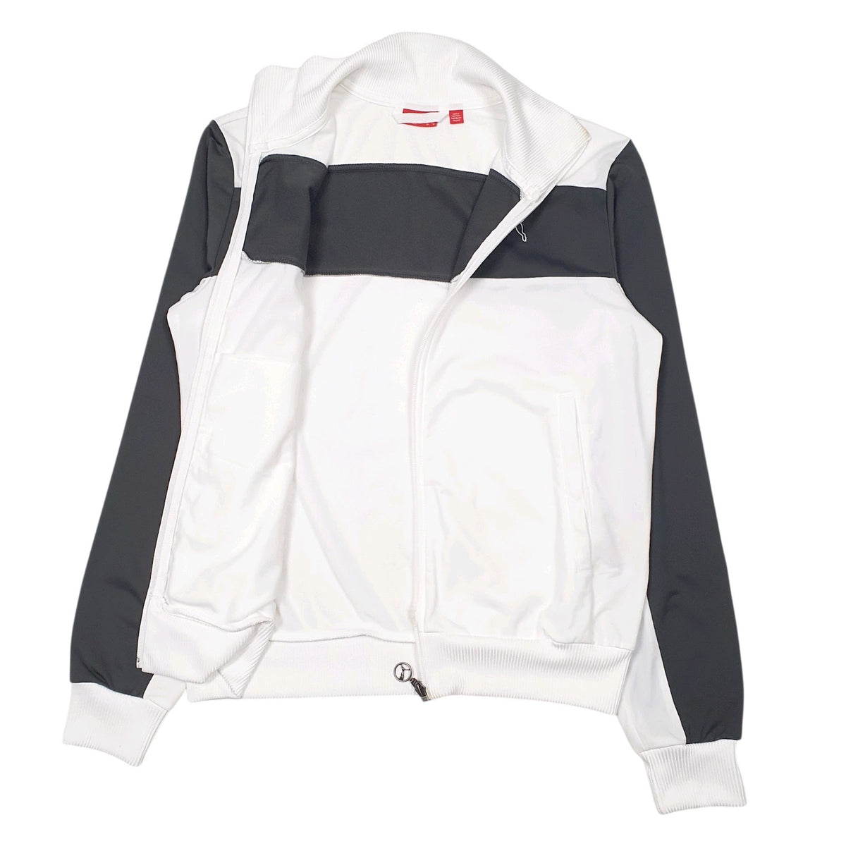 Womens White Puma Active Wear Full Zip Jumper