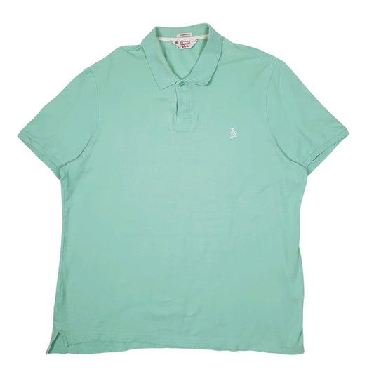 Mens Green Penguin  Short Sleeve Polo Shirt