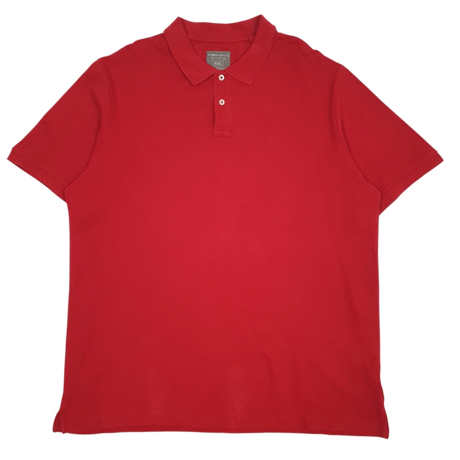 Mens Red Angelo Lirico  Short Sleeve Polo Shirt