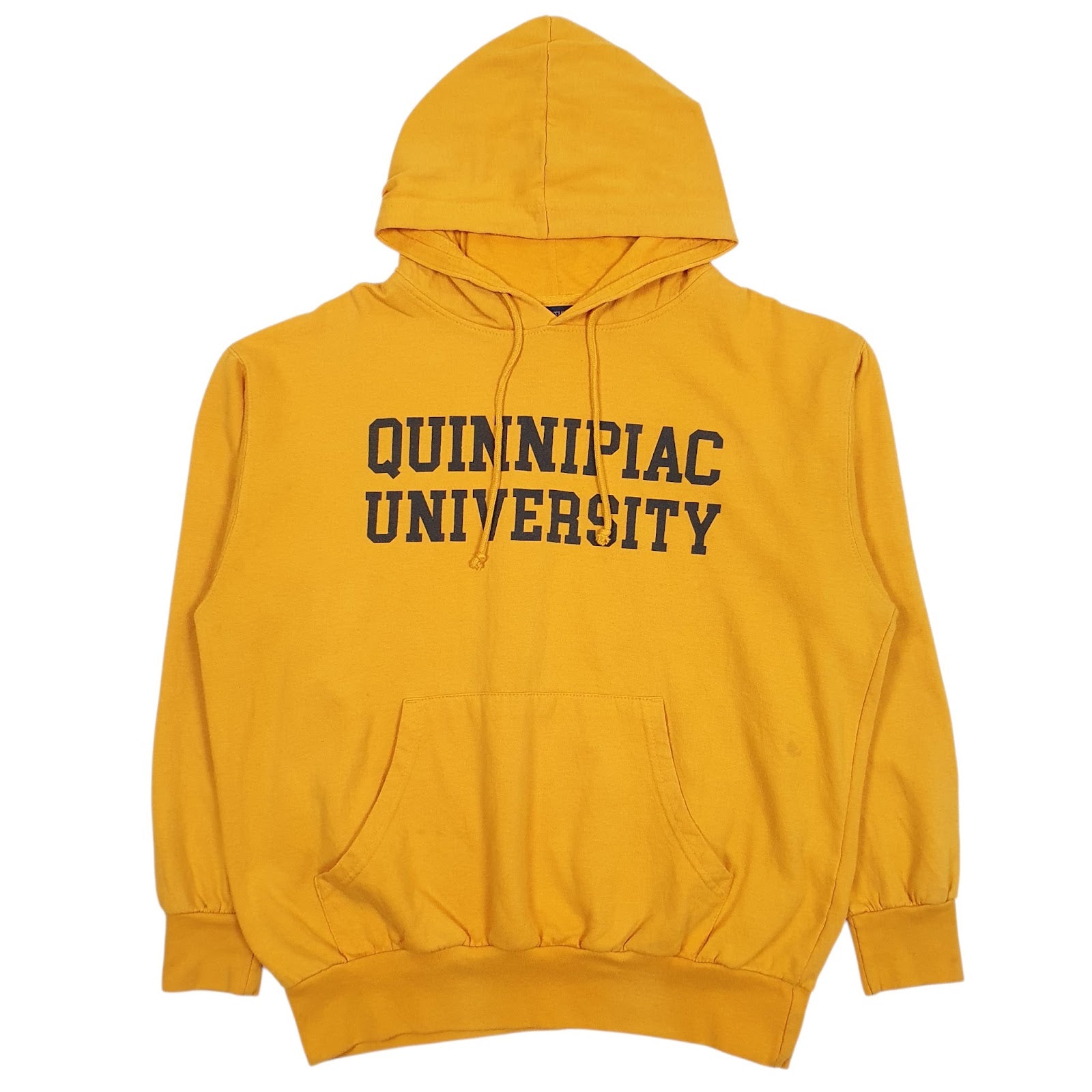 Mens Yellow MV Sport Quinnipiac University Hoodie Jumper