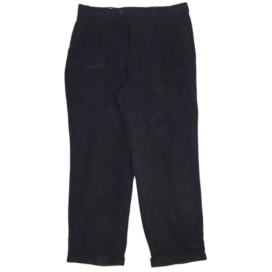 Mens Black Nautica Pleated Corduroy Trousers