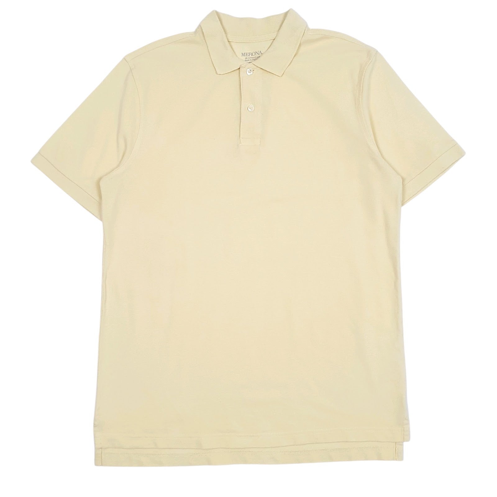 Mens Yellow Merona  Short Sleeve Polo Shirt