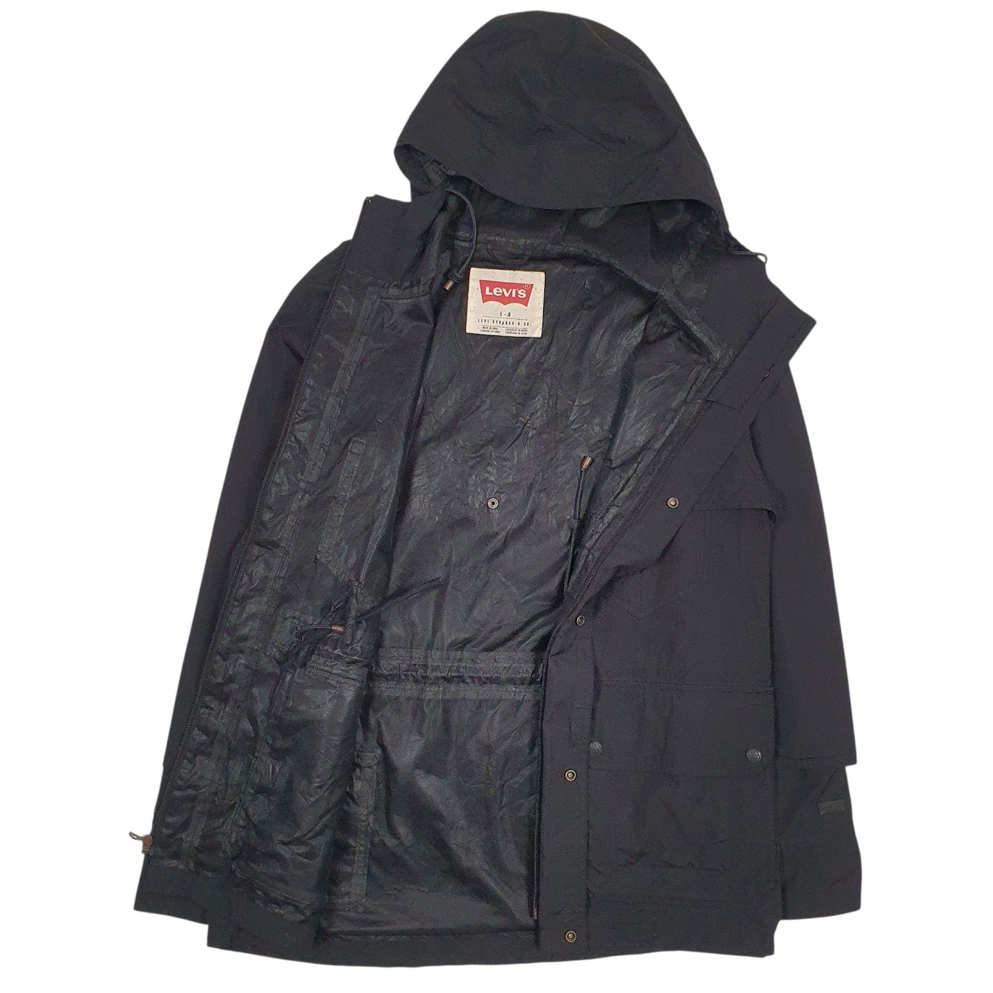 Mens Black Levis   Coat