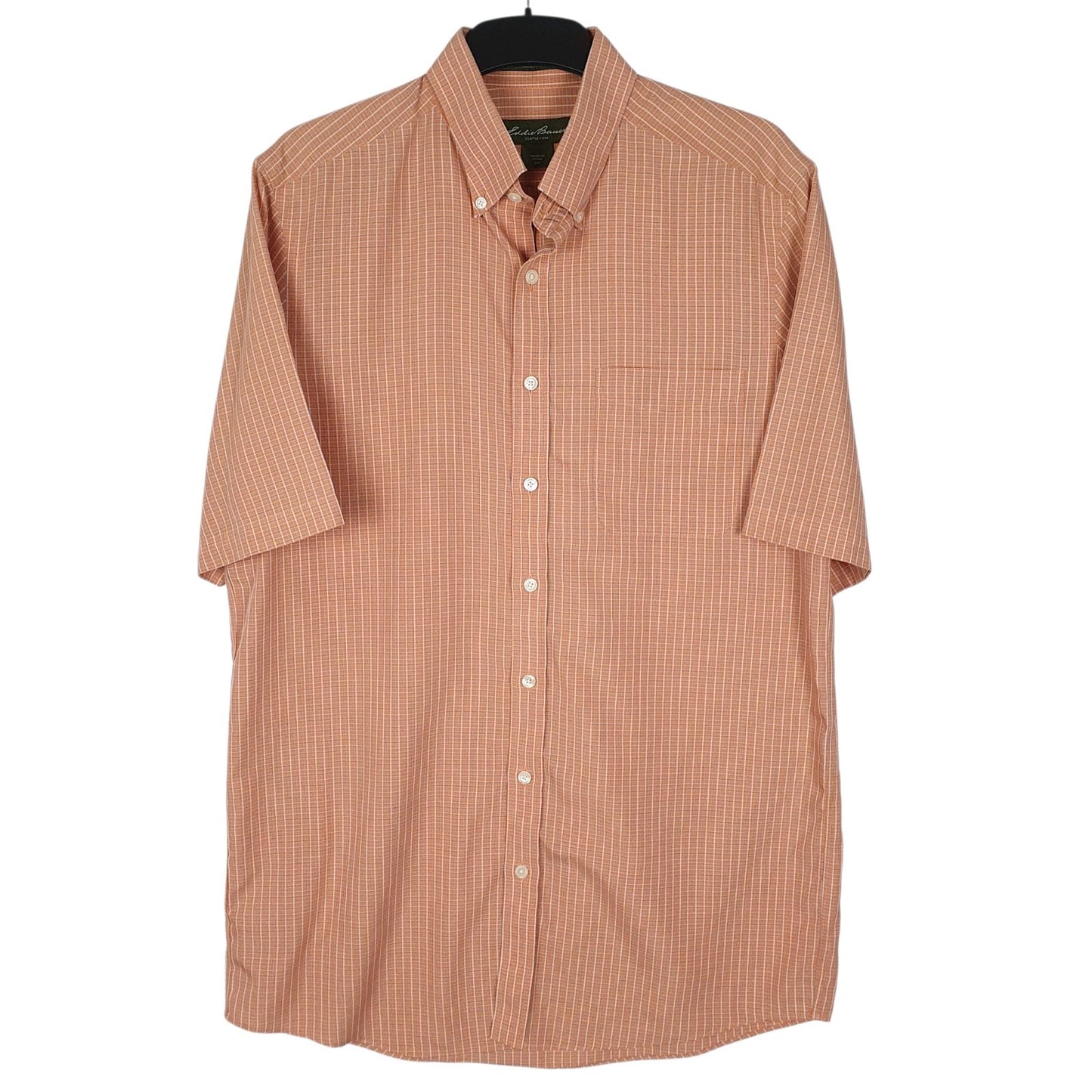 Mens Orange Eddie Bauer  Short Sleeve Shirt