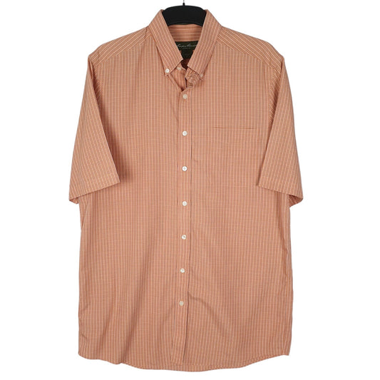 Mens Orange Eddie Bauer  Short Sleeve Shirt