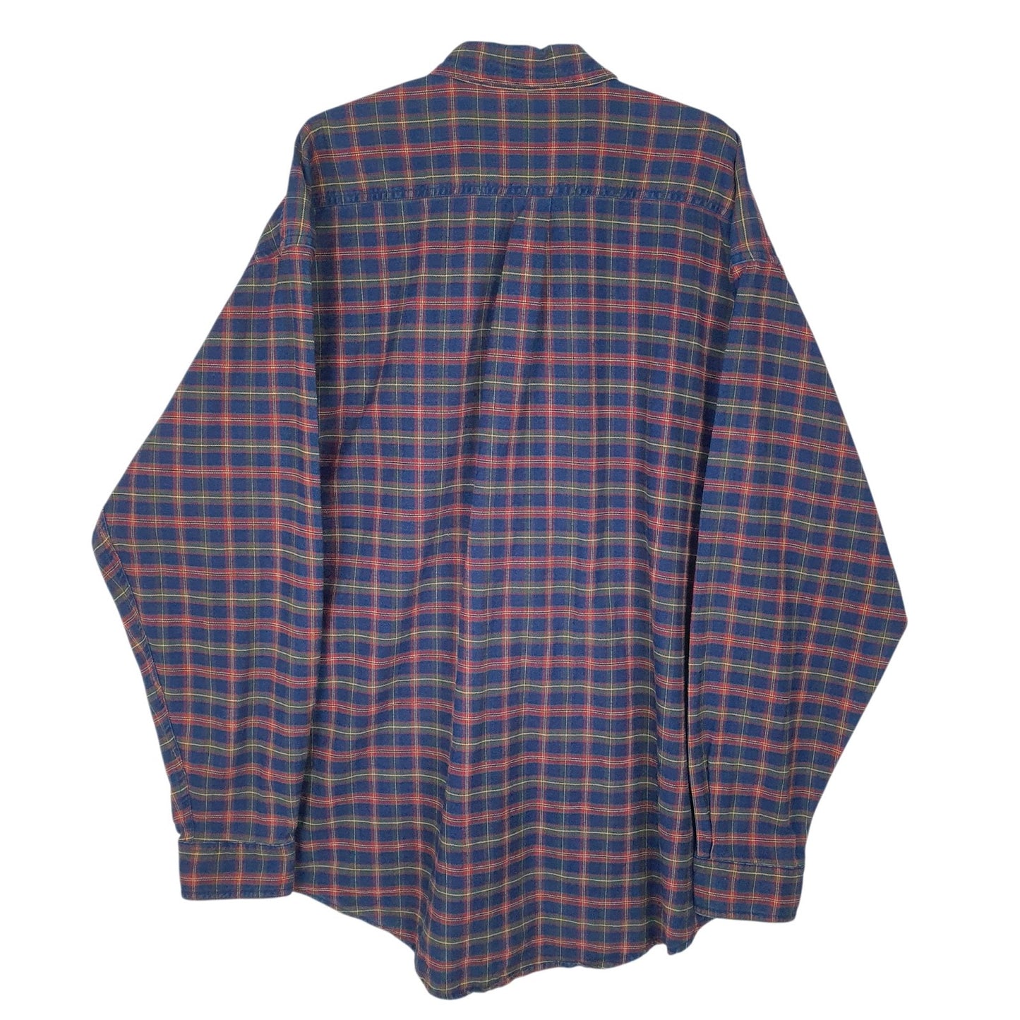 Mens Blue L.L.Bean Flannel Vintage 90s  Shirt