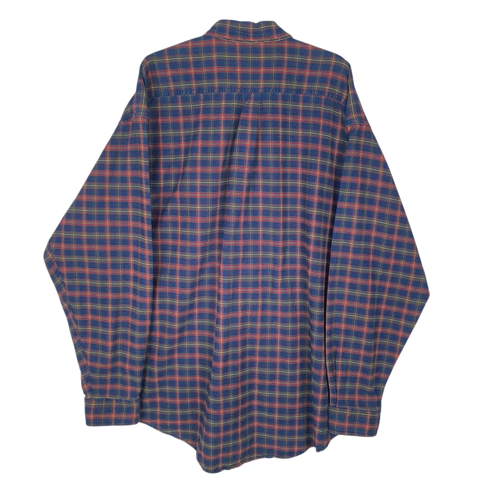 Mens Blue L.L.Bean Flannel Vintage 90s  Shirt