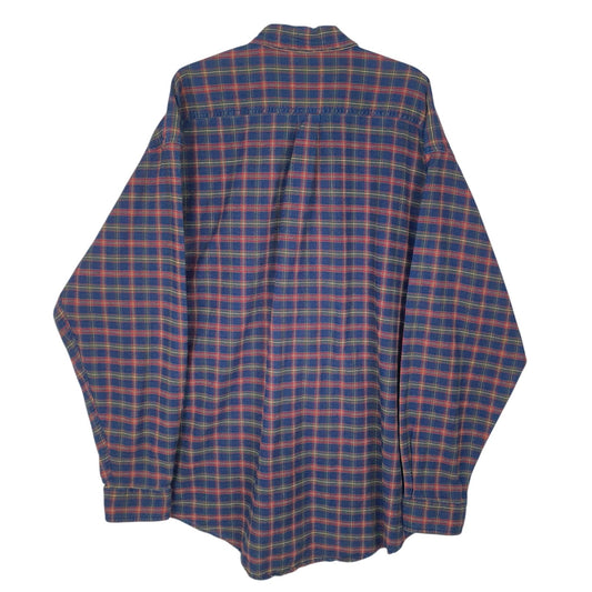 Mens Blue L.L.Bean Flannel Vintage 90s  Shirt
