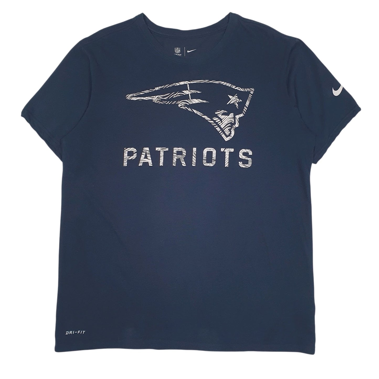Mens Navy Nike Dri-Fit NFL New England Patriots Short Sleeve T Shirt