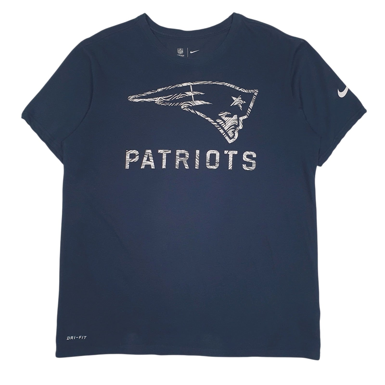 Mens Navy Nike Dri-Fit NFL New England Patriots Short Sleeve T Shirt