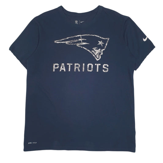 Mens Navy Nike Dri-Fit NFL New England Patriots Short Sleeve T Shirt